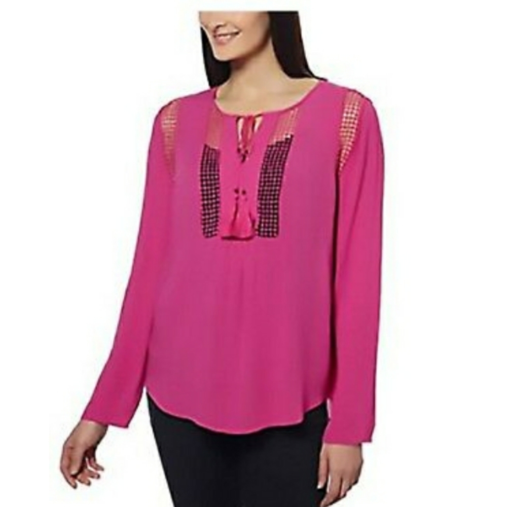 NWT JOSEPH A. Dusty Rose Pink Long Sleeve Tunic S